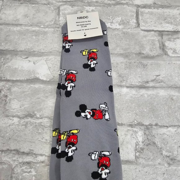 No Bad Days‎ Club Mickey Mouse Socks Woven New - Picture 5 of 7